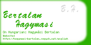 bertalan hagymasi business card
